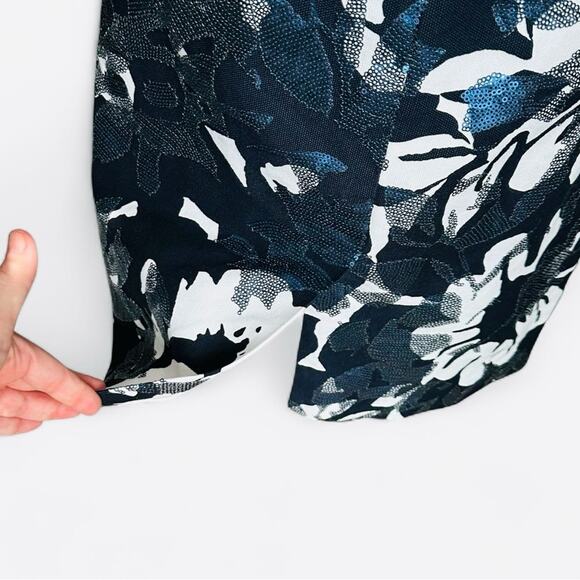 Elie Tahari Floral Sequin Dress Structured Embellished Wedding Guest Mystical 2 - Picture 9 of 15